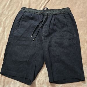 Vince Linen/Viscose Shorts  - Black | Size Small